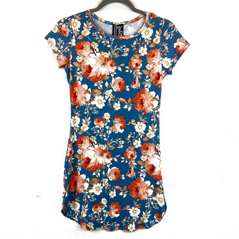 TMG New York Floral Printed T-shirt Dress Size S